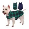 Fashionable Reversible Dog Winter Coat in Green Color for Small Medium Large Dogs