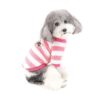 Fashionable Striped Velvet Sweater Coat for Small Pet Dogs and Cats Girls Boys Pink S