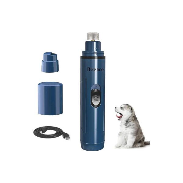 Fast-Charging Electric Pet Nail Grinder with Extended Battery Life and Low Noise Trimming