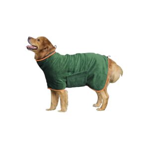 Fast Drying Microfiber Dog Towel Robe with Adjustable Collar for Pets