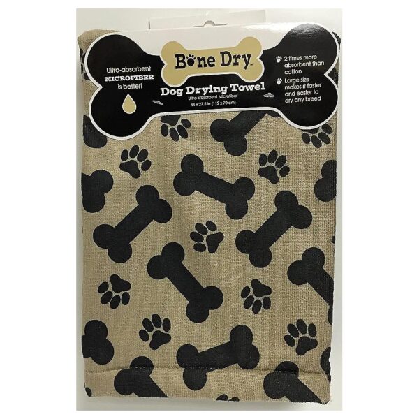 Fast-Drying Tan Microfiber Dog Towel for Pet Grooming