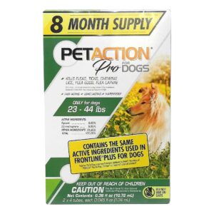 Fast-Killing Flea and Tick Solution for Large Dogs 23 to 44 lbs - 8 Doses