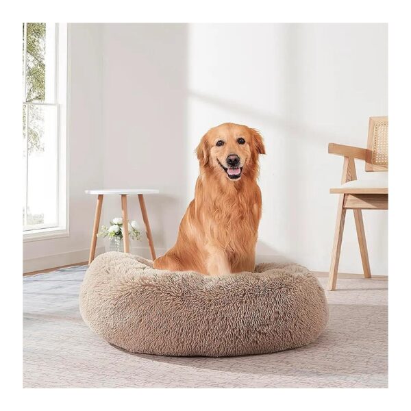 Faux Fur Pet Bed with Ample Room for Large Pets to Stretch and Relax