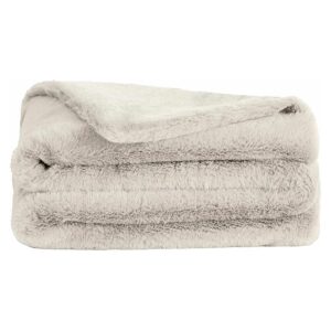 Faux Fur Pet Blanket for Bed and Crate Comfort in Snow White