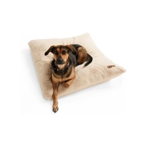 Faux Fur Pet Pillow for Medium Breeds Provides Comfortable Sleep and Anxiety Relief