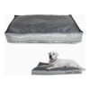 Faux Leather Dog Bed Cover with Zipper, Waterproof and Stain-Resistant Bottom