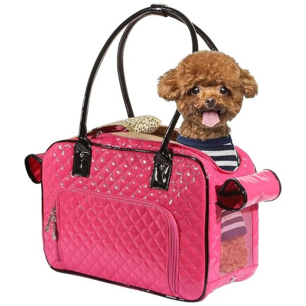 Faux Leather Pet Carrier Pur