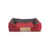 Faux Suede Padded Soft-Walled Bed for Small Breeds in Rich Red Color