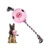 Favorite Toy - Squeaky Dog Rope Toy with Bell Inside and Soft Cotton Rope