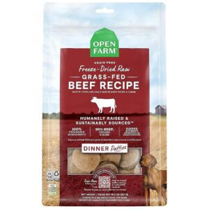 Fed Beef Raw Patties for Dogs with Non-GMO and Gluten-Free Ingredients No Wheat or Soy