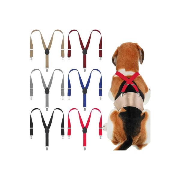 Female Dog Diaper Suspender with 3 Clips for Dog Diapers and Skirts