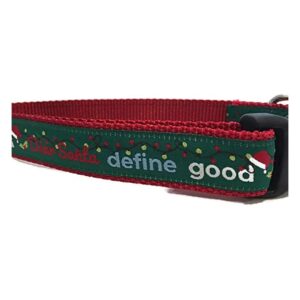 Festive Christmas Dog Collar with Snowflakes for Medium to Large Dogs