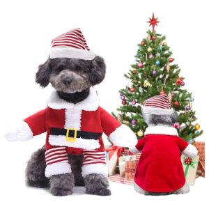 Festive Christmas Dog Costume for Small Pets Cute Cat Suit Children's Party Outwear