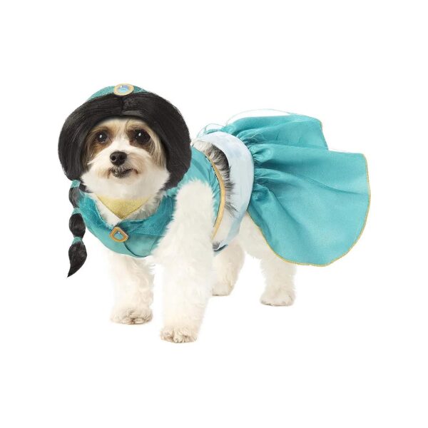 Festive Pet Costume for Halloween and Parties Inspired by Aladdin's Princess Jasmine