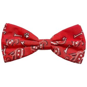 Festive Red Small Bow Tie for Dogs and Cats with Machine Washable Fabric