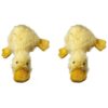 Fetching Fun Yellow Plush Squeaker Dog Toys Size 13 Large Pack of 2