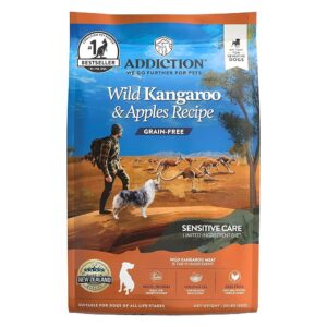 Fiber-Rich Wild Kangaroo and Apple Dog Food for Regular Digestion and Weight Management