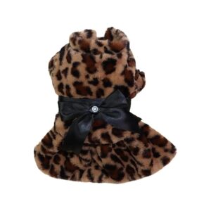 Fine Polyester Dog Dress with Bowknot for Small Dog Girls, Soft and Breathable Design