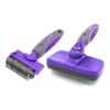 Fine Wire Dematting Comb and Self Cleaning Slicker Brush for Grooming