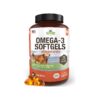 Fish Oil Pet Supplement for Dogs with Omega 3 Fatty Acids for Healthy Coat and Skin