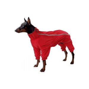 Fit Dog Four-Legged Coat with Reflective Accents and Adjustable Straps for Medium Dogs