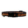 Fit Red Flames Polyester Dog Collar for Cats with 8-12 Inch Necks