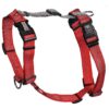 Fit Red Nylon Buckle-Neck Dog Harness with No Pulling and No Chafing