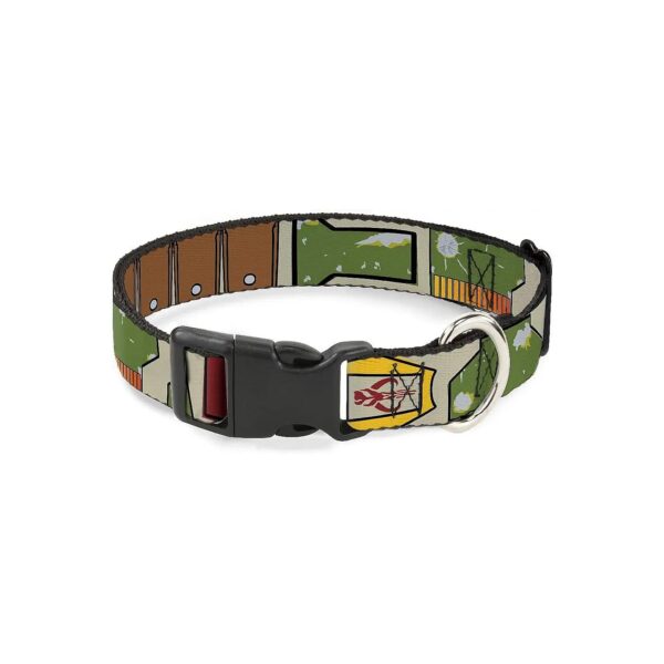 Fits Small to Medium Size Dogs Collar with Star Wars Licensed Boba Fett Pattern