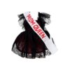 Fitwarm Dog Halloween DIY Inspired Gothic Pet Dress with Sash for Small Dogs Cats