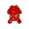 Fitwarm Reindeer Fuzzy Dog Pajamas for Small Dogs with Chest Size 22 Inches or Less