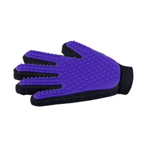 Five Finger Massage Glove for Deshedding and Brushing Dogs and Cats with Long Fur