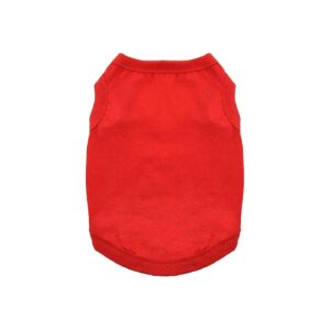 Flame Scarlet Red Small Dog Tank Top with Cotton Fabric and Comfort