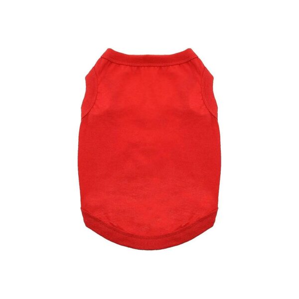 Flame Scarlet Red Small Dog Tank Top with Cotton Fabric and Comfort