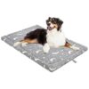 Flannel and Canvas Reversible Dog Bed Mat for Comfort and Convenience