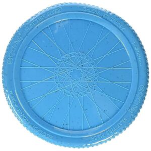 Flat Tire Flyer Flying Disc Dog Toy with Eco Friendly Recycled Material in Blue Color