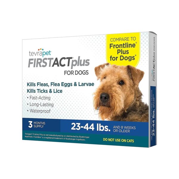 Flea Treatment for Medium Dogs 23-44 lbs with Fast 3-Month Protection