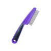 Flea and Tick Comb for Dogs and Cats with Medium Size and Purple Handle