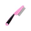 Flea and Tick Comb for Dogs and Cats with Pink Rubber Handle