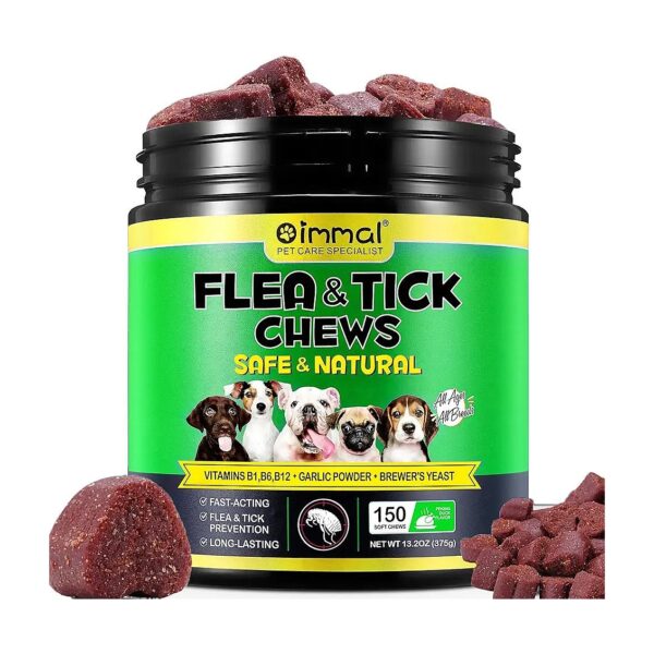 Flea and Tick Prevention Chewable for Dogs with Natural Flavor