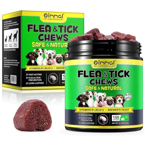 Flea and Tick Prevention Chewables for Dogs of All Ages with 150PCS