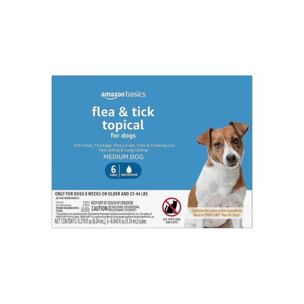 Flea and Tick Treatment for Medium Dogs 23-44 Pounds 6 Count Topical Solution