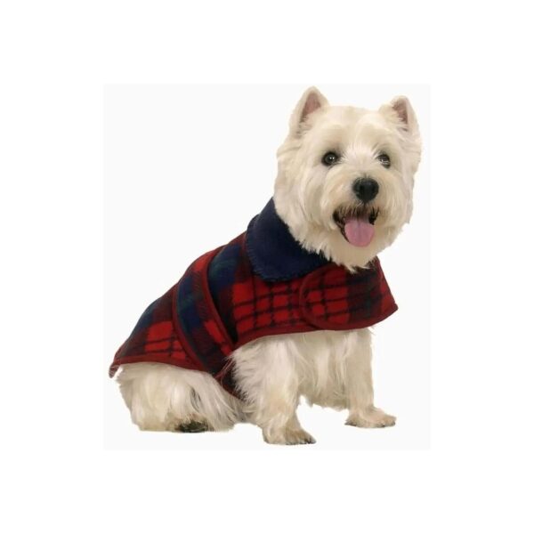 Fleece Dog Blanket Coat with Chest Protector and Velcro Closure for Red Hot Fashion