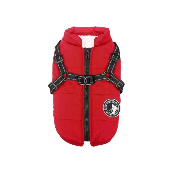 Fleece Dog Coat with Reflective Harness and Zipper Jacket for Small Medium Large Dogs