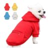 Fleece Dog Hoodie for Small Medium Large Dogs with Zipper Pocket Fall Winter Wear