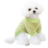 Fleece Dog Sweater with Bear Pattern for Small to Medium Pets