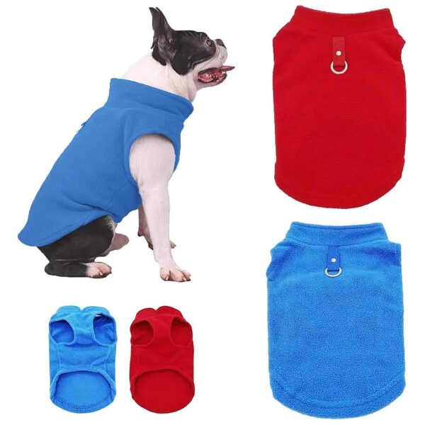 Fleece Dog Vest for Small Dogs Cats and Pocket Pets with Soft Polyester Material