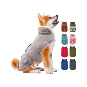 Fleece Lined Dog Winter Coats for Small to Medium Dogs with Leash Hole