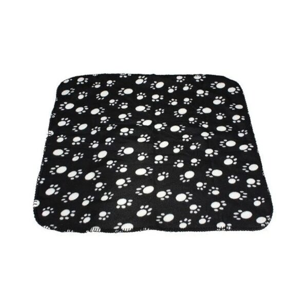 Fleece Paw Print Pet Blanket for Dogs and Cats, Soft Warm Comfortable Mat Bed