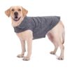 Fleece Pet Jacket for Cold Weather in Grey Color and Medium Size