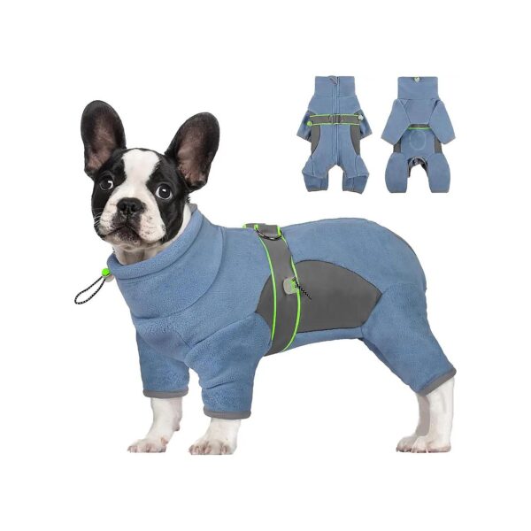 Fleece Pullover Dog Coats with Adjustable Straps for Small to Medium Dog Sizes